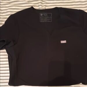 FIGS Black Scrub Top
